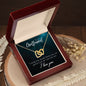To My Girlfriend - Interlocking Hearts Necklace