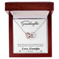 To My Granddaughter - - Interlocking Hearts Necklace