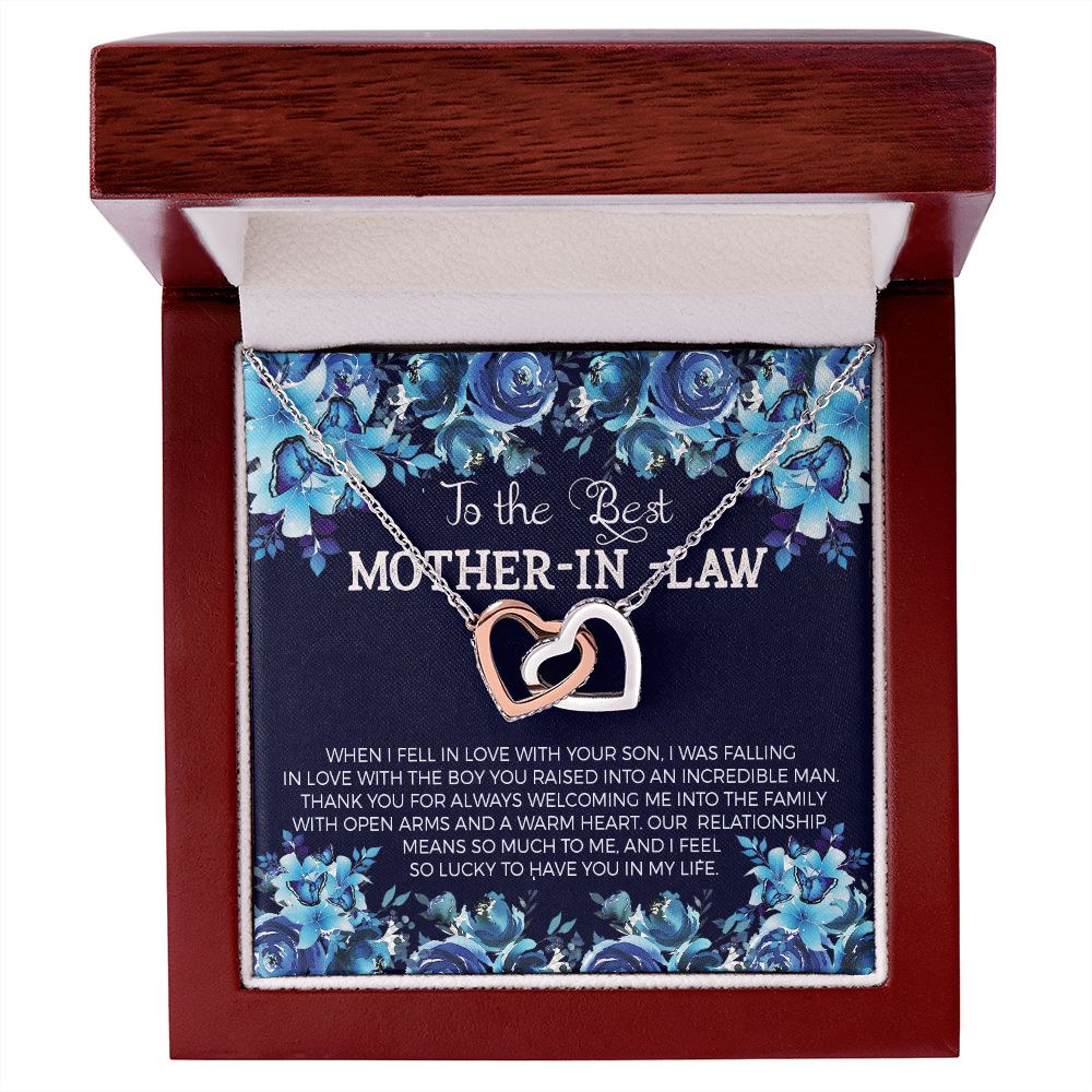 To The Best Mother in Law - Interlocking Hearts Necklace