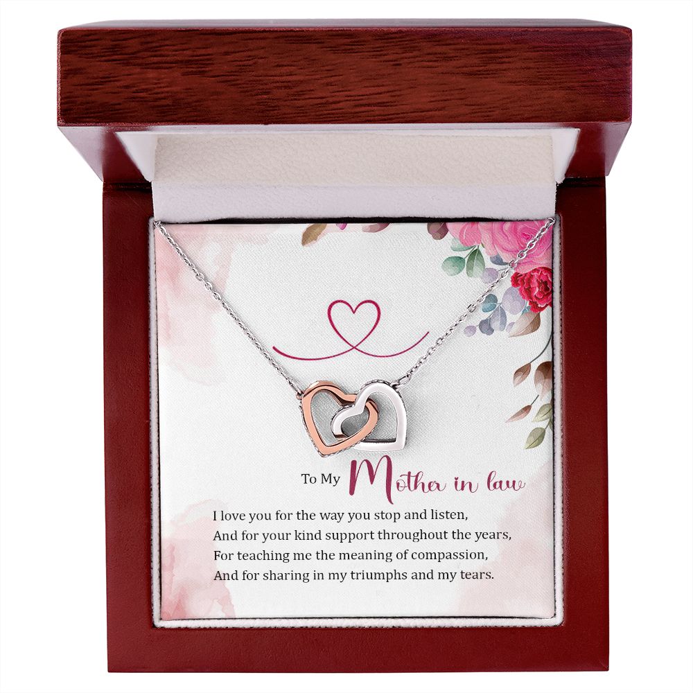 To my Mother in Law - Interlocking Hearts Necklace