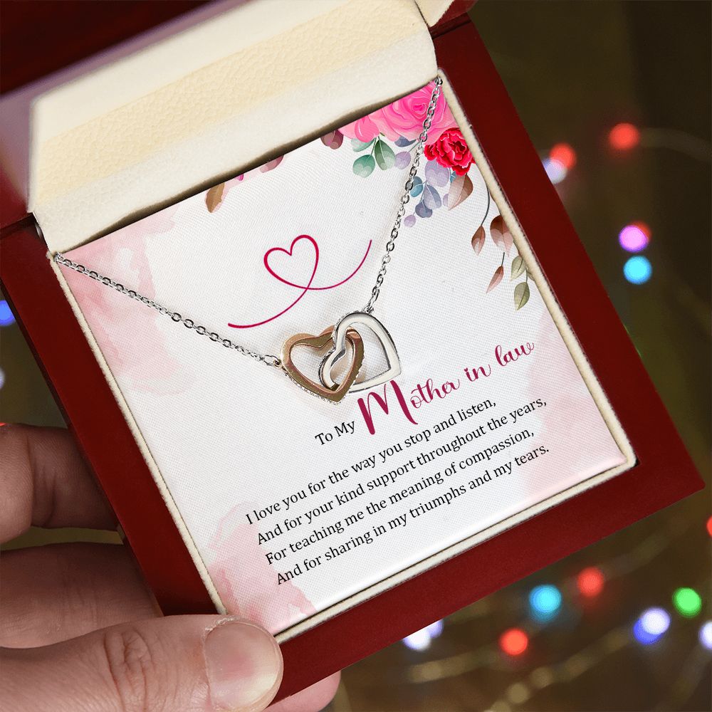 To my Mother in Law - Interlocking Hearts Necklace