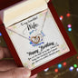 To My WIfe - Necklace Interlocking Hearts