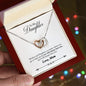 To Daughter from Mom - Interlocking Hearts Necklace
