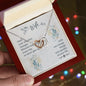 To My WIfe - Interlocking Hearts Necklace