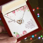 Mommy - Snuggled in Your tummy - Interlocking Hearts Necklace