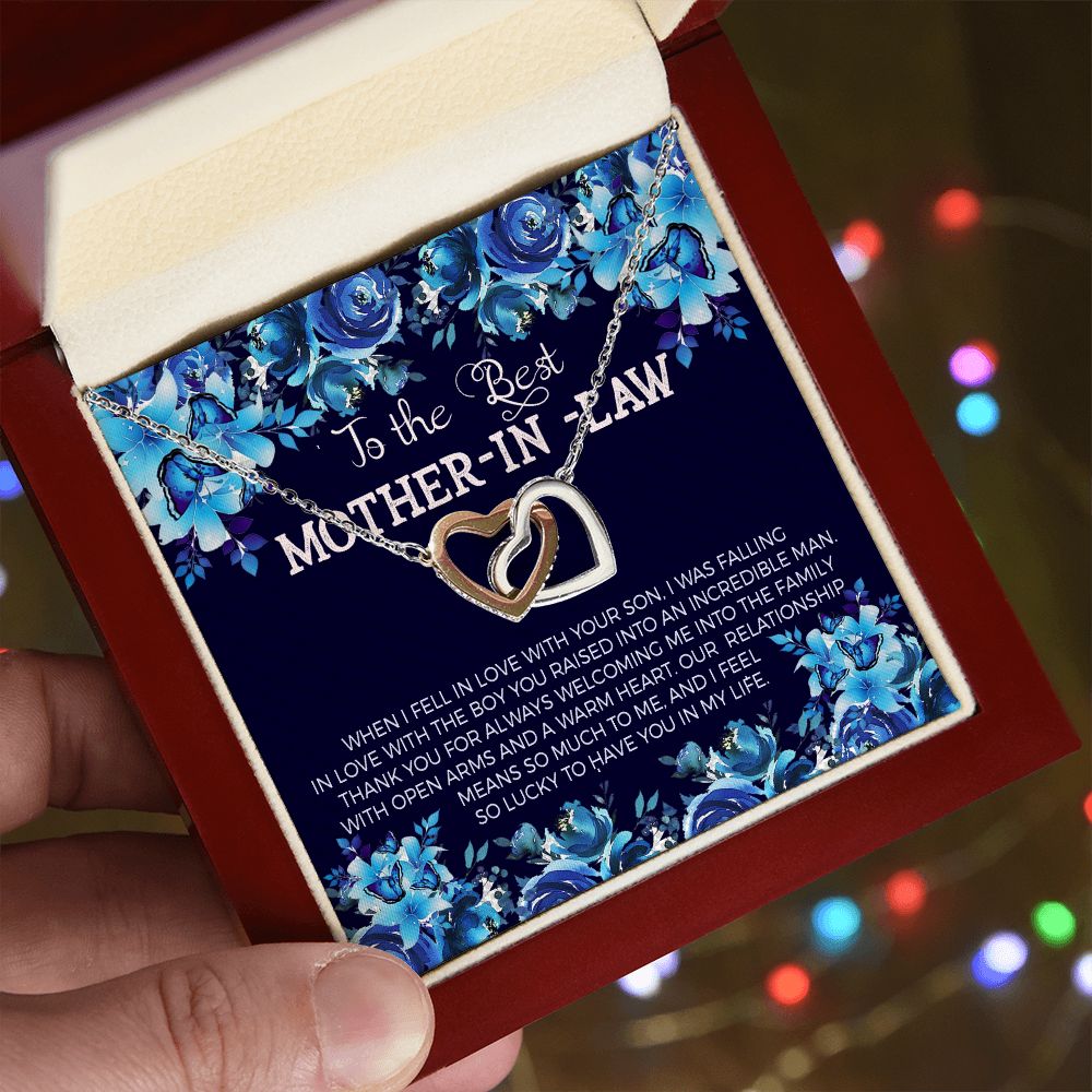 To The Best Mother in Law - Interlocking Hearts Necklace