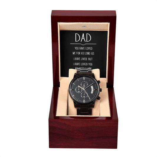 To My DAD - Black Chronograph Watch