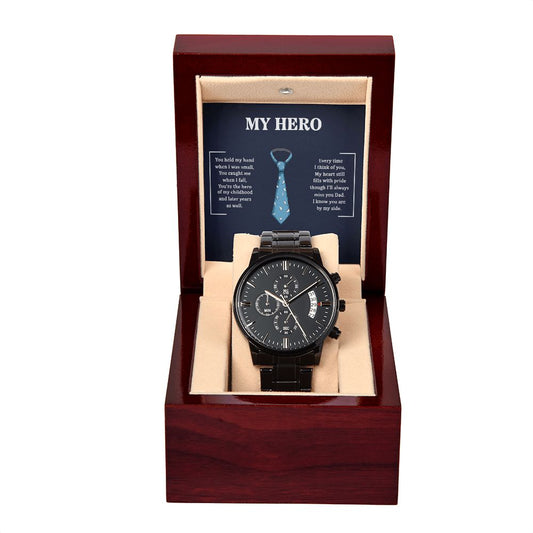 Happy Father's Day - Black Chronograph Watch