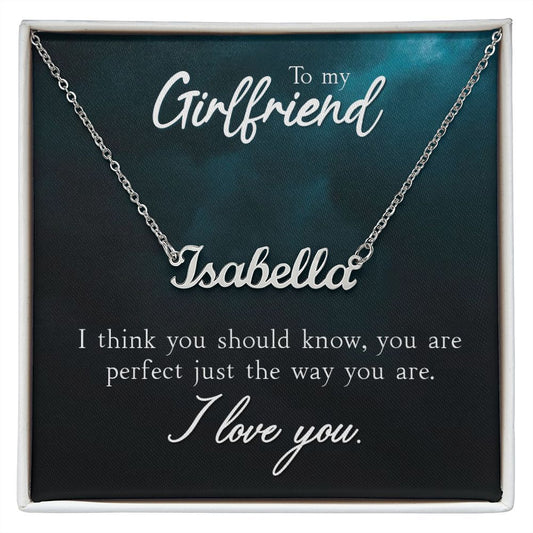 To My Girlfriend - Personalized Name Necklace