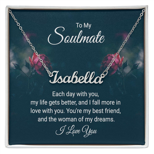 To my soulmate - Personalized Name Necklace