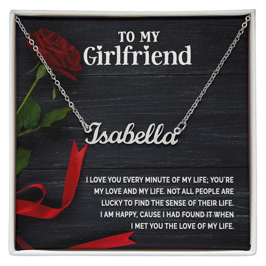 To My Girlfriend - Personalized Name Necklace