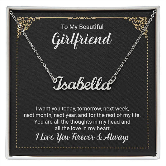 To my girlfriend - Personalized Name Necklace