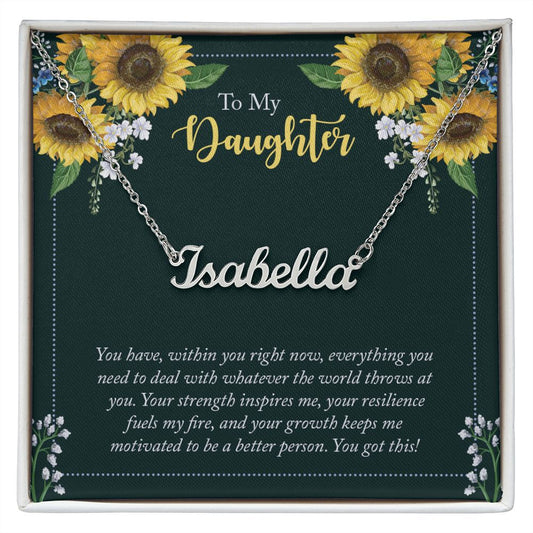 To My Daughter - Personalized Name Necklace