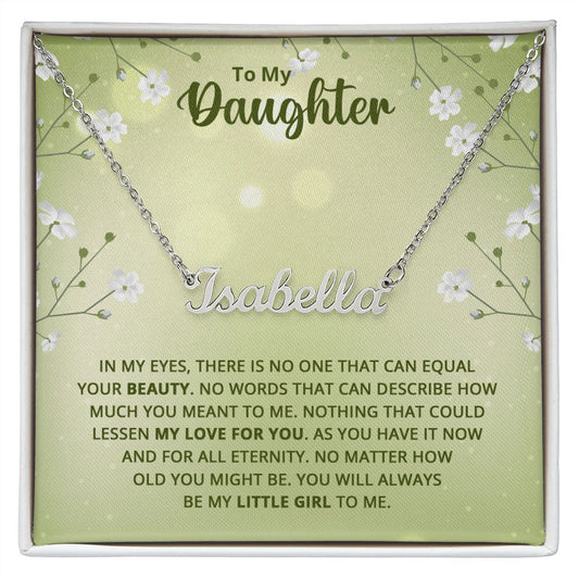 To My Daughter - Personalized Name Necklace