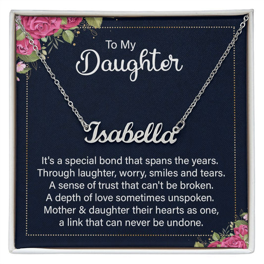 To my daughter - Personalized Name Necklace