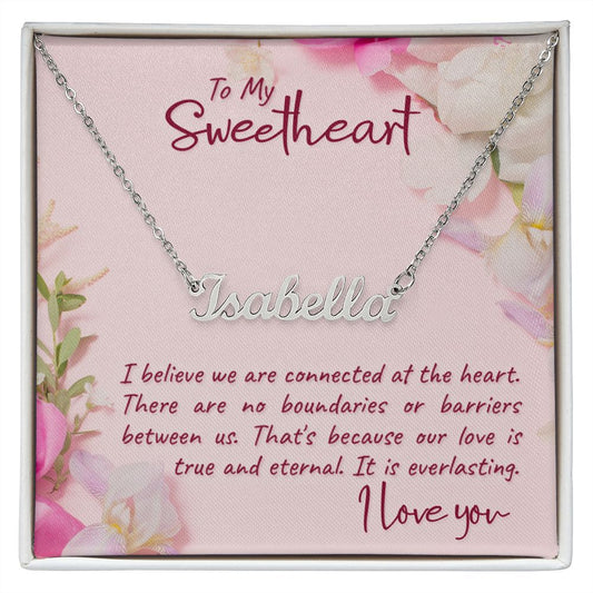 To my sweetheart - Personalized Name Necklace