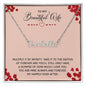 To My Beautiful Wife - Personalized Name Necklace