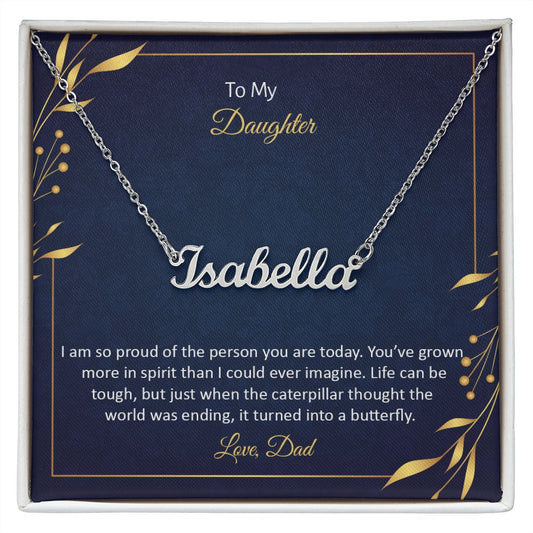 To My Daughter - Personalized Name Necklace