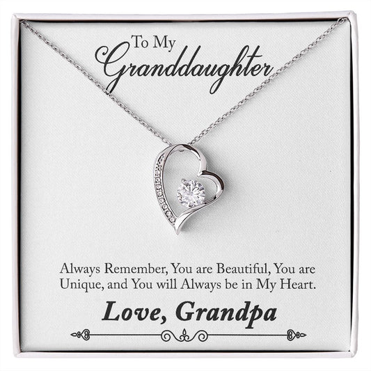 To My Grand Daughter - Forever Love Necklace