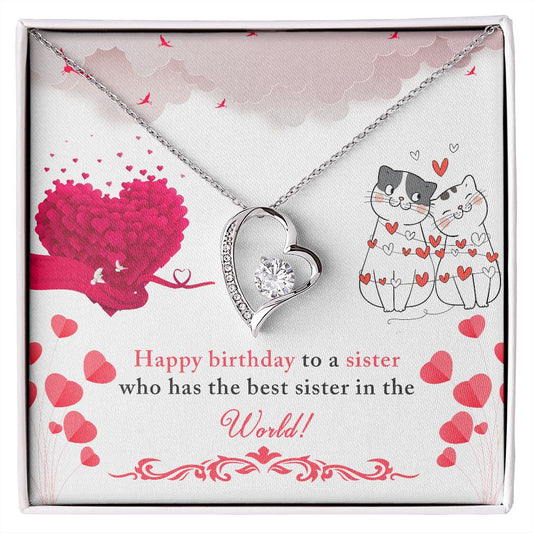 Happy birthday to a sister - Forever Love Necklace