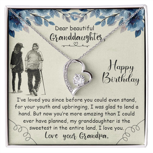 Dear beautiful Granddaughter - Forever Love Necklace