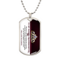 TO MY BADASS GRANDDAUGHTER - Luxury Graphic Dog Tag Necklace