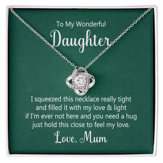 To My Wonderful Daughter - Love Knot Necklace