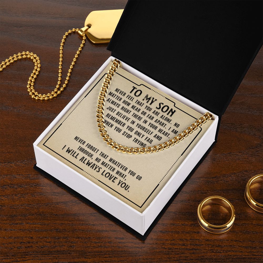 To My Son - Cuban Chain Necklace