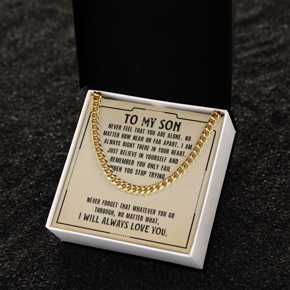 To My Son - Cuban Chain Necklace