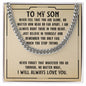 To My Son - Cuban Chain Necklace