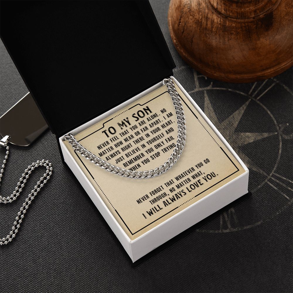 To My Son - Cuban Chain Necklace