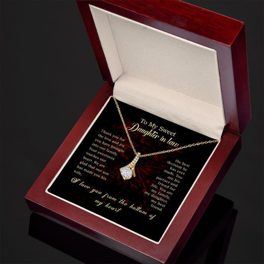 To My Sweet Daughter in Law - Alluring Beauty Necklace