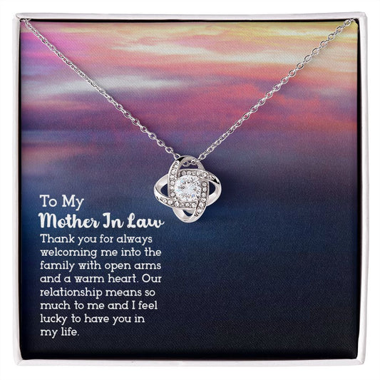 To My Mother In Law - Love Knot Necklace