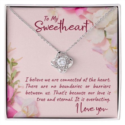 To My Sweetheart - Love Knot Necklace