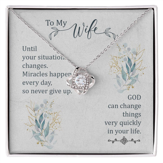 To My Wife - Love Knot Necklace