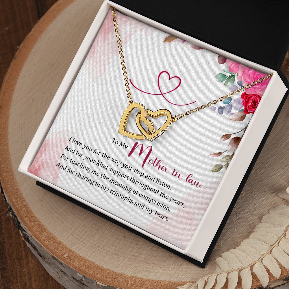 To my Mother in Law - Interlocking Hearts Necklace