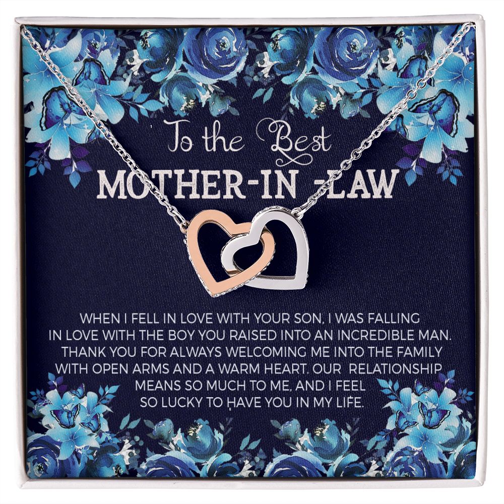 To The Best Mother in Law - Interlocking Hearts Necklace