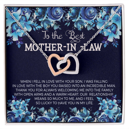 To The Best Mother in Law - Interlocking Hearts Necklace