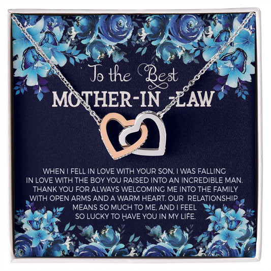 To The Best Mother in Law - Interlocking Hearts Necklace