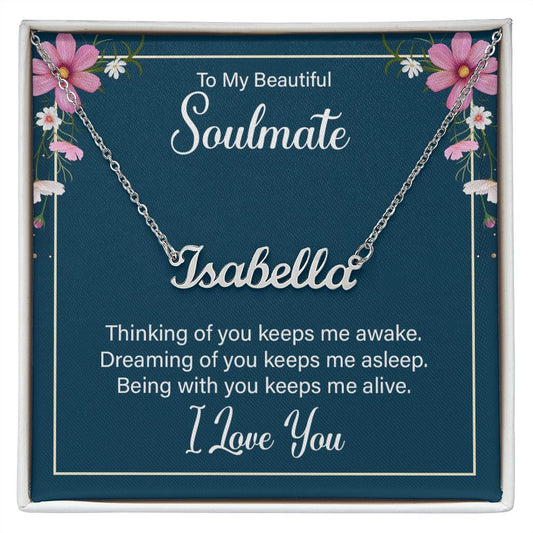 To my soulmate - Personalized Name Necklace